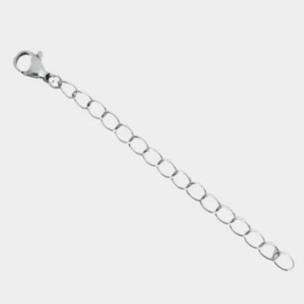 SET OF THREE necklace extenders, silver stainless steel